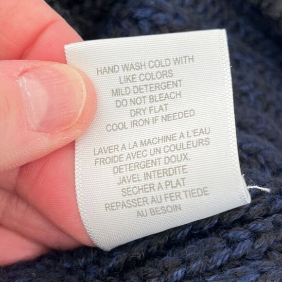 Anthropologie SI•IAE Blue & Black Knit Button Front Cardigan Sweater Size Small - Picture 8 of 9